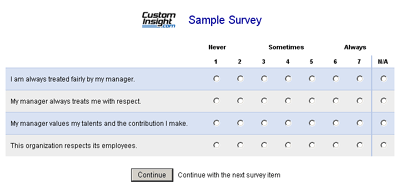 Sample Semantic Differential