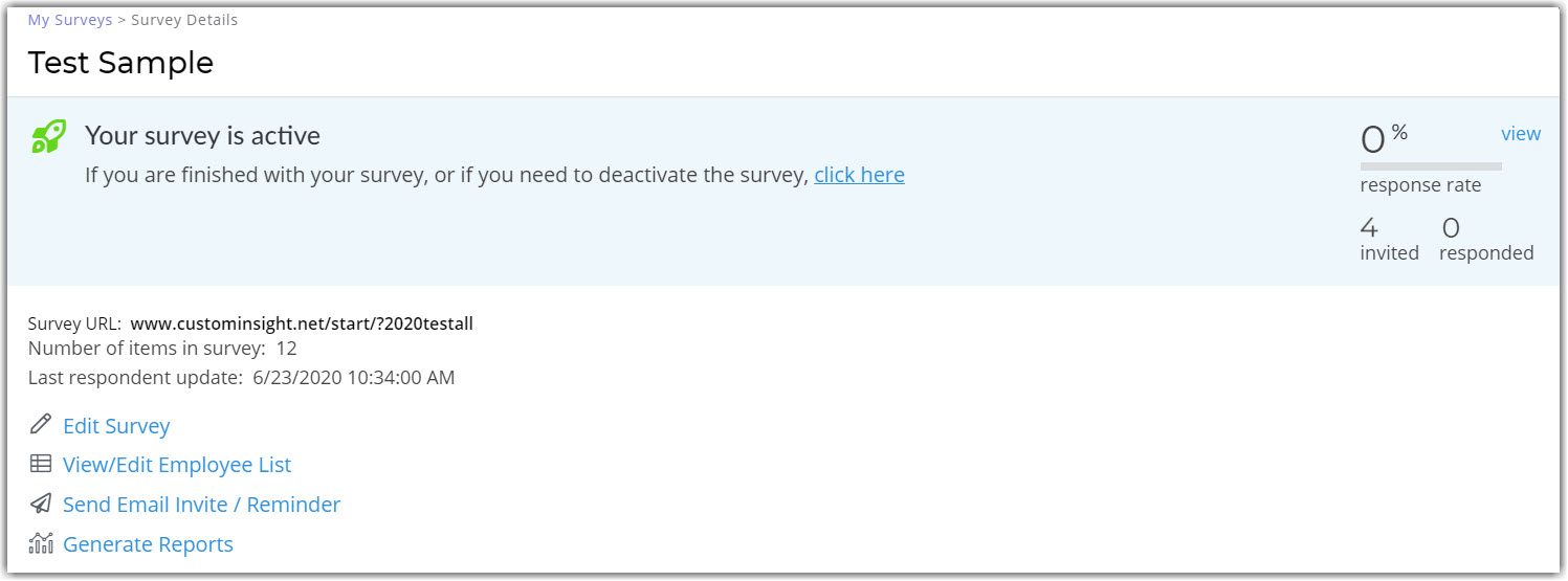 Custom Survey Main Steps