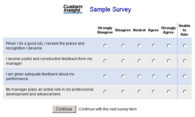 Sample Multi-Point Rating